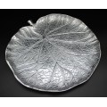 1194 - LARGE ROUND TRAY LEAF DESIGN