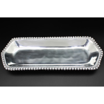 1243 - BEADED RECT. CRACKER TRAY 