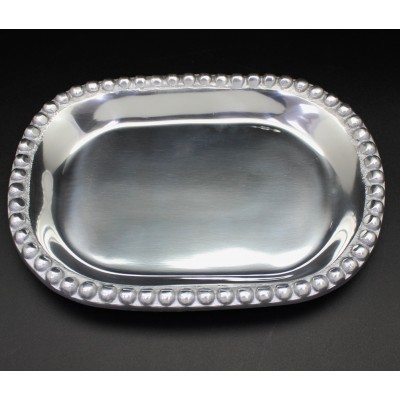 1268 - BEADED TRAY W/KNIFE