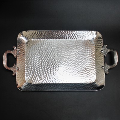 3510-HAMMERED SMALL TRAY W/HANDLE