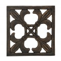 1302 - IRON FLEUR DE LIS SQUARE TRIVET 8"
