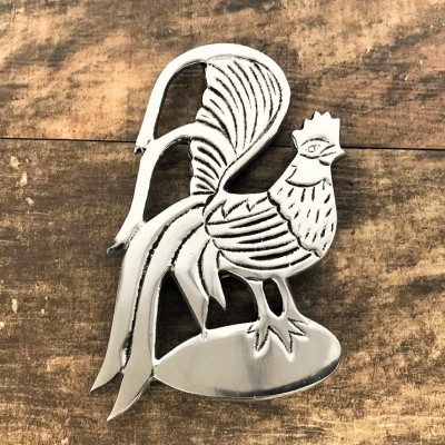 22171-TRIVET ROOSTER DESIGN 4.5"X.75"X7.5"