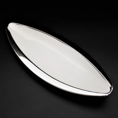 YM-244B-WHITE PORCELAIN SMALL OVAL TRAY (MINIMUM 2)