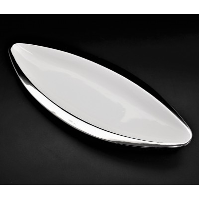 YM-247B-WHITE PORCELAIN LARGE OVAL TRAY (MINIMUM 2)