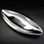 YM-247A-SILVER PORCELAIN LARGE OVAL TRAY (MINIMUM 2)