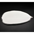 WH113-WHITE PORCELAIN LARGE LEAF TRAY (MINIMUM 2)