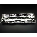 SC13A-SILVER PORCELAIN BEADED LARGE RECTANGULAR TRAY (MINIMUM 2)