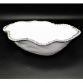 SC312B-WHITE PORCELAIN BEADED BOWL (MINIMUM 2)