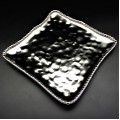 SC23A-SILVER PORCELAIN BEADED SQUARE TRAY (MINIMUM 2)