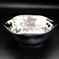 WH502-SILVER PORCELAIN ROUND BOWL (MINIMUM 2)