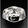 WH101-SILVER PORCELAIN BEADED ROUND BOWL (MINIMUM 2)