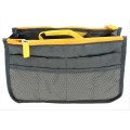 9194 -GREY/YELLOW PURSE INSERT ORGANIZER 