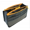 9194 -GREY/YELLOW PURSE INSERT ORGANIZER 