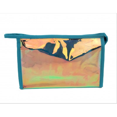 9171 -AQUA HOLOGRAPHIC COSMETIC BAG