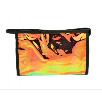 9171 -BROWN HOLOGRAPHIC COSMETIC BAG