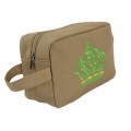 9237- BEIGE CROWN COSMETIC BAG