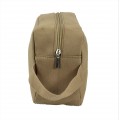 9237- BEIGE CROWN COSMETIC BAG