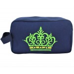 9237- NAVY CROWN COSMETIC BAG