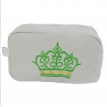 9237- WHITE CROWN COSMETIC BAG