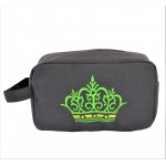 9237- GRAY CROWN COSMETIC BAG