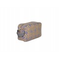 9228- GRAY & GOLD COSMETIC BAG