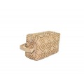 9228- BEIGE & GOLD COSMETIC BAG