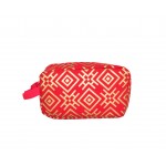 9228- RED & GOLD COSMETIC BAG