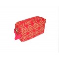 9228- RED & GOLD COSMETIC BAG