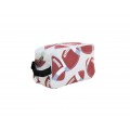 9240- WHITE FOOTBALL COSMETIC BAG