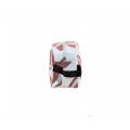 9240- WHITE FOOTBALL COSMETIC BAG