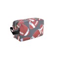 9240- GRAY FOOTBALL COSMETIC BAG