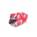 9240- RED FOOTBALL COSMETIC BAG
