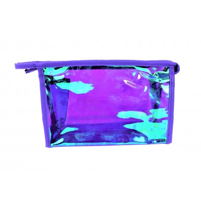 9171 -PURPLE HOLOGRAPHIC COSMETIC BAG