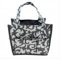 12012-GREY LEAF COSMETIC ORGANIZER/SHOWER/DIAPER CADDY 