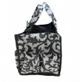 12012-GREY LEAF COSMETIC ORGANIZER/SHOWER/DIAPER CADDY 