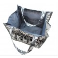 12012-GREY LEAF COSMETIC ORGANIZER/SHOWER/DIAPER CADDY 