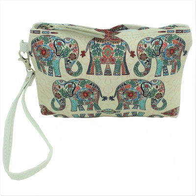 9179 - ELEPHANTS COIN POUCH OR COSMETIC/MAKEUP BAG