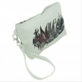 9181 - FEATHER COIN POUCH OR COSMETIC/MAKEUP BAG