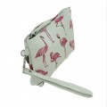 9182 - FLAMINGOS COIN POUCH OR COSMETIC/MAKEUP BAG