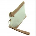 9172 - CAMEL NET SEE THROUGH COIN POUCH OR COSMETIC/MAKEUP BAG