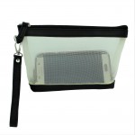 9172 - BLACK NET SEE THROUGH COIN POUCH OR COSMETIC/MAKEUP BAG