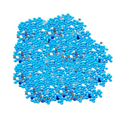 16SS -CARIBBEAN BLUE -CARIBBEAN BLUE RHINESTONE FLATBACK HOT FIX 1440 PCS. (10 GROSS)