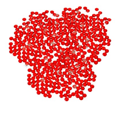 16SS -SIAM RED-SIAM RED RHINESTONE FLATBACK GLUE ON 1440 PCS. (10 GROSS)