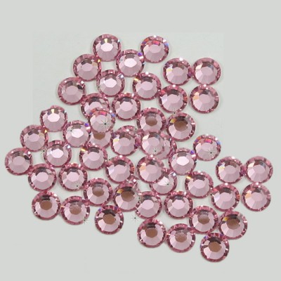 20SS -LIGHT ROSE -LIGHT ROSE RHINESTONE FLATBACK HOT FIX 1440 PCS. (10 GROSS)