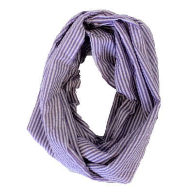 6054 - PURPLE SEERSUCKER INFINITY SCARF