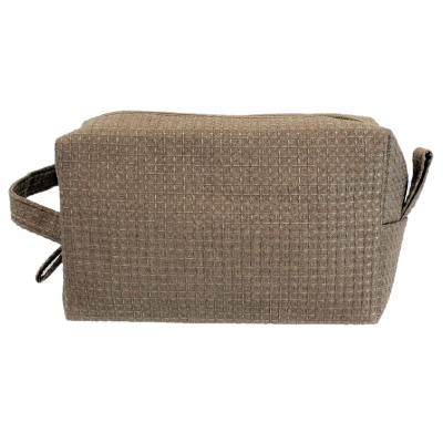 10006 - LIGHT BROWN SQUARE COSMETIC POUCH