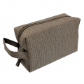 10006 - LIGHT BROWN SQUARE COSMETIC POUCH