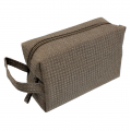 10006 - LIGHT BROWN SQUARE COSMETIC POUCH