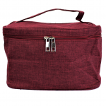10007 - BURGUNDY SQUARE COSMETIC BAG