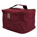 10007 - BURGUNDY SQUARE COSMETIC BAG